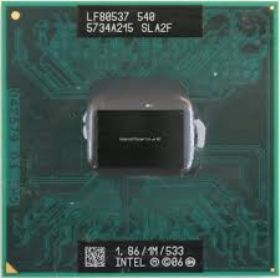 SLA2F    Intel Celeron M 540 (1Mb Cache, 1.86 GHz, 533 FSB) Merom. 